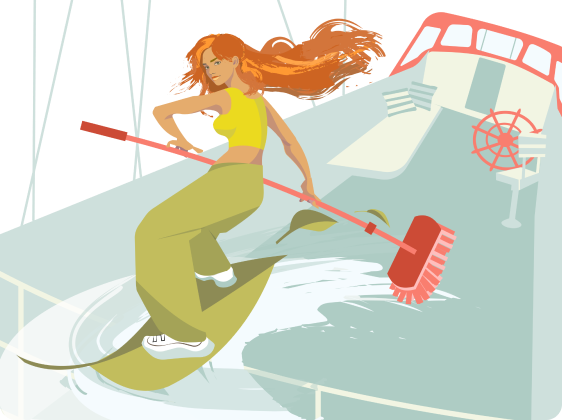 Yacht cleaning