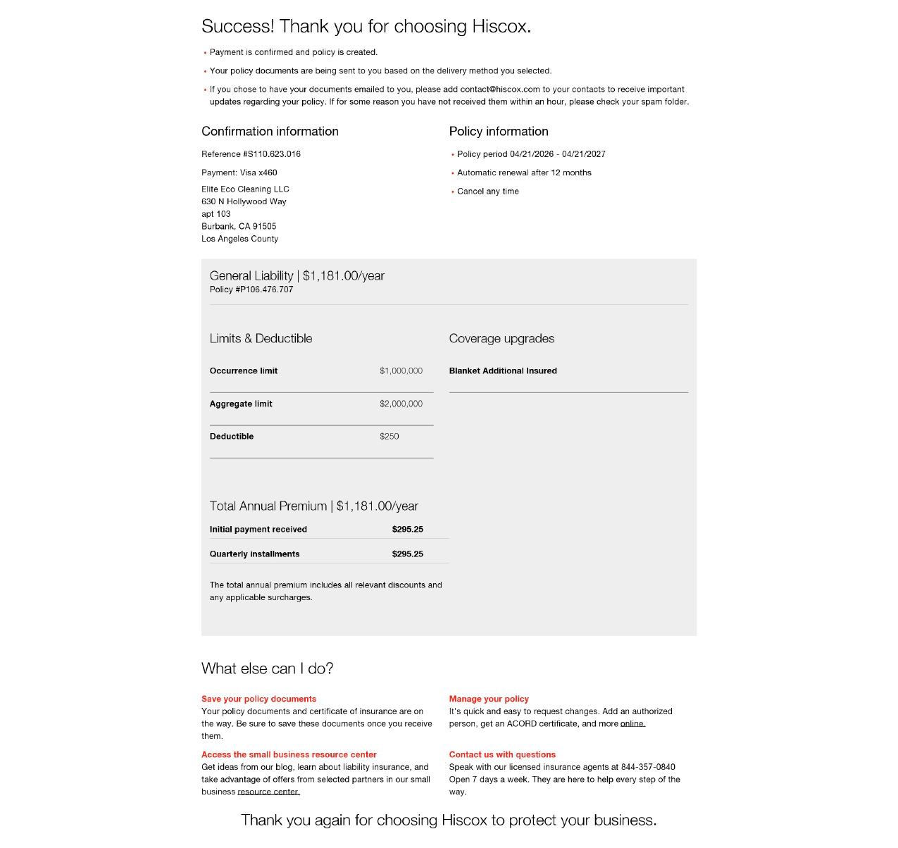 General Liability Insurance